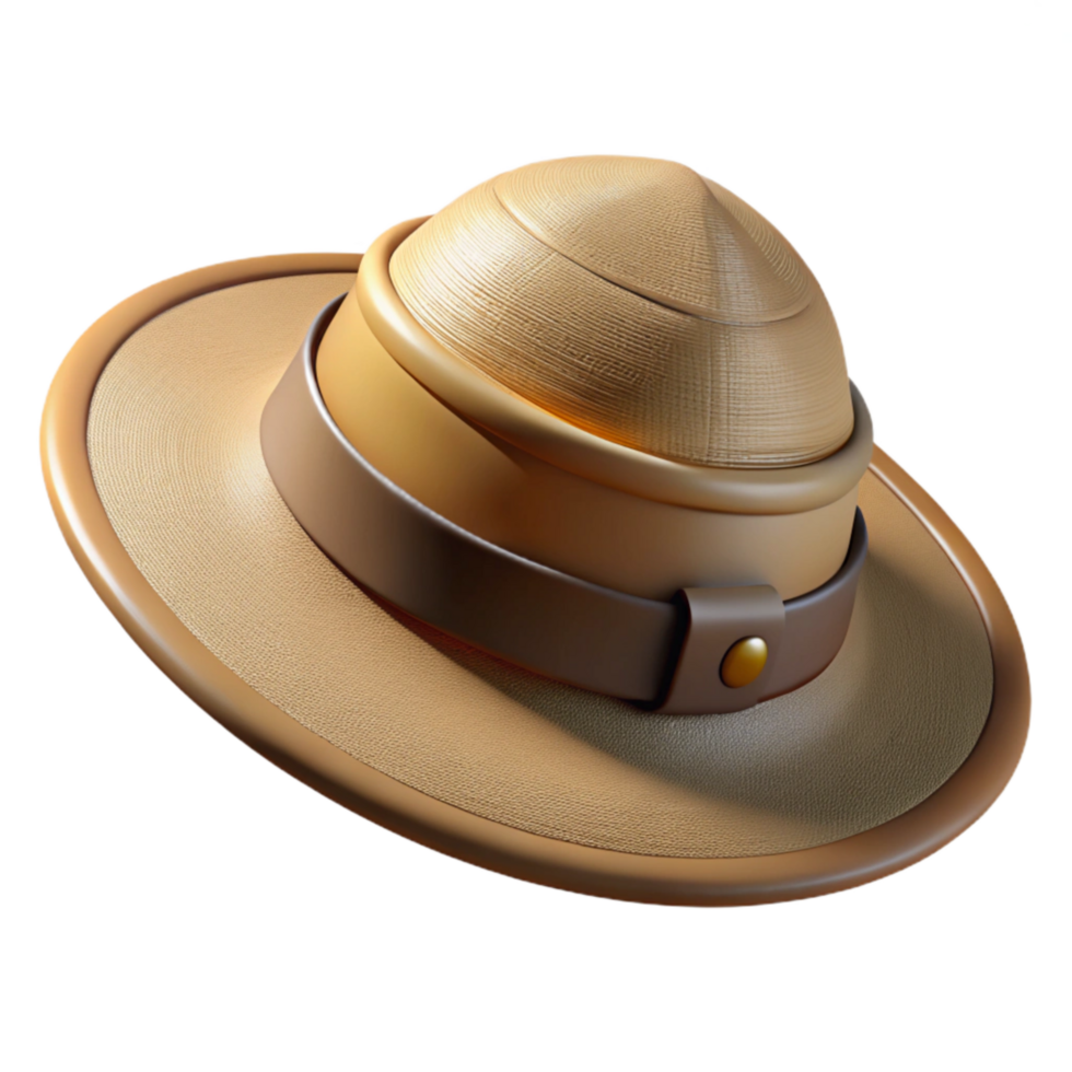 magnificent rustic Safari Hat with Wide Brim Isolated Element png