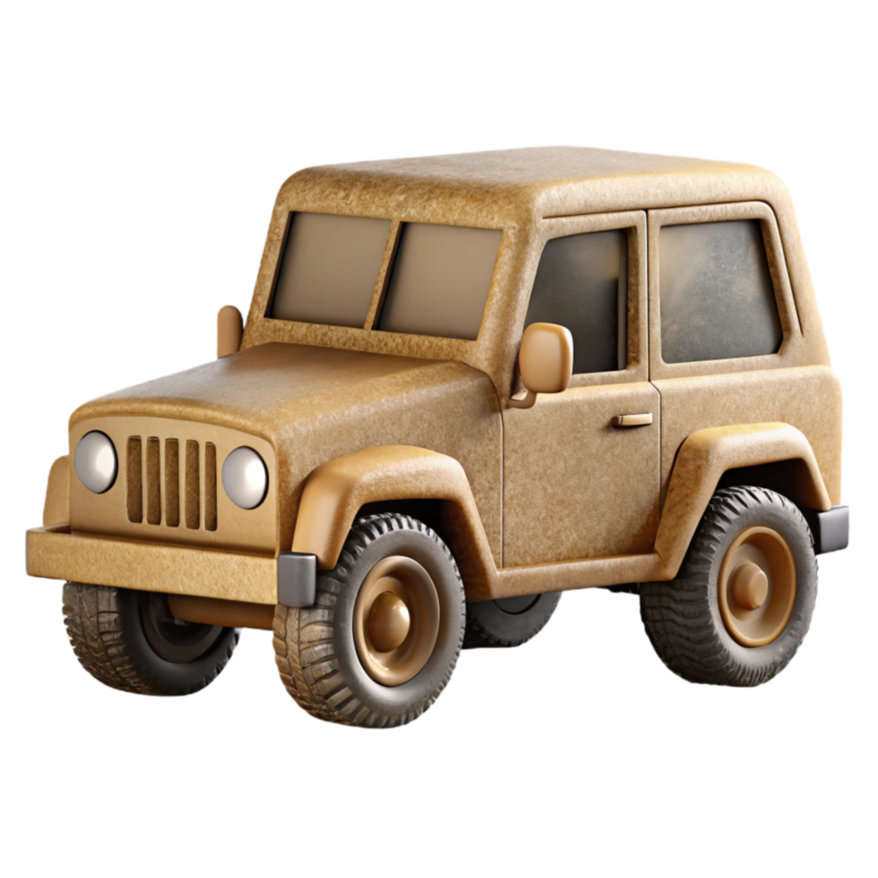 serene minimalist Safari Jeep Silhouette Cutout Side View high resolution png