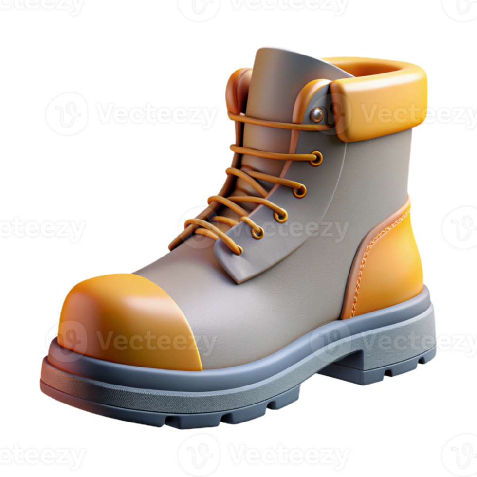 stunning abstract Safety Boots Steel Toe Side View Transparent Background professional png