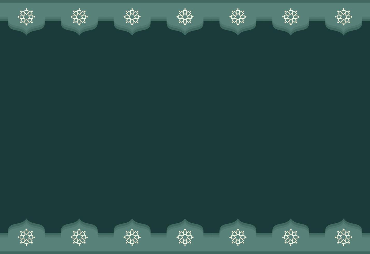 Illustration of a green background with arabic ornaments vector