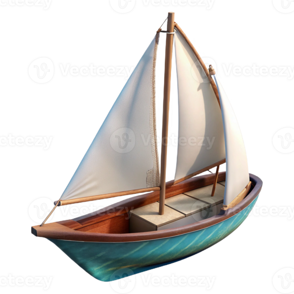 magnificent traditional Sailboat on Open Water White Sails Isolated high quality png