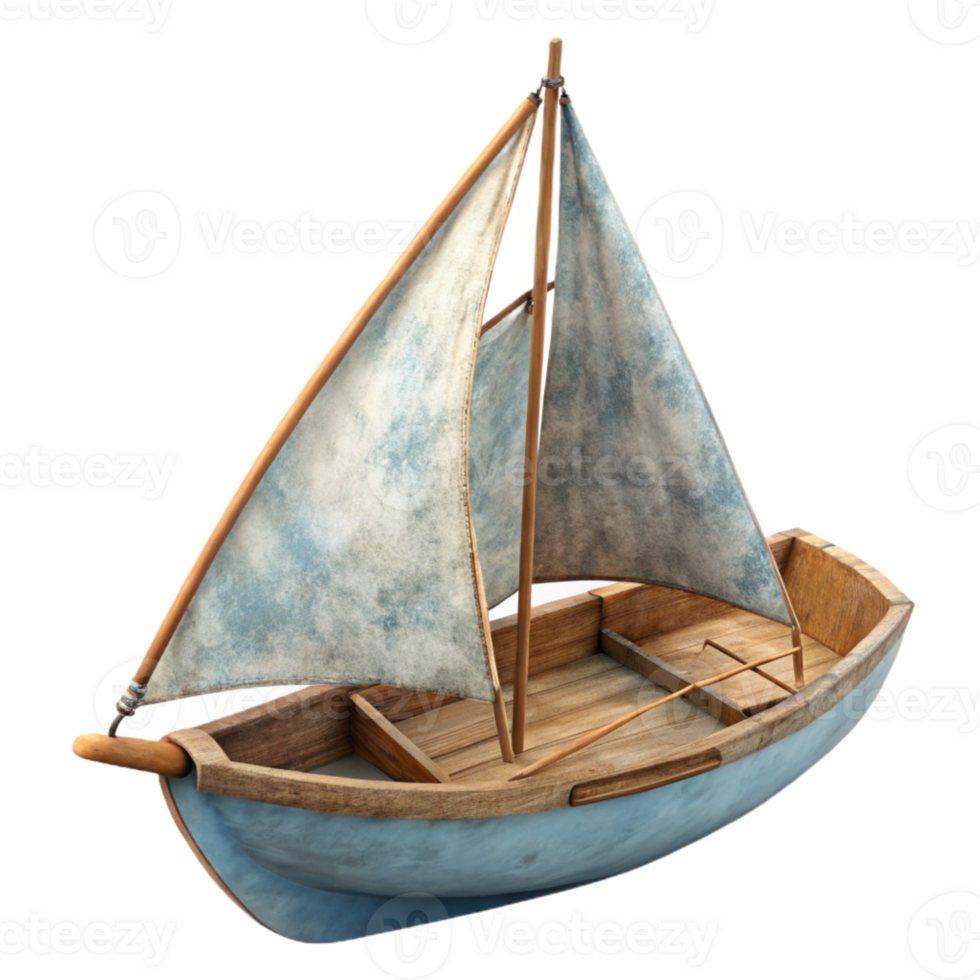 extraordinary minimalist Sailboat on Water Side View Transparent Background premium png