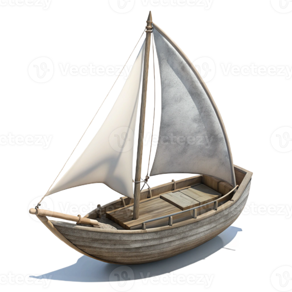 stunning creative Sailboat on Open Water White Sails Isolated high resolution png