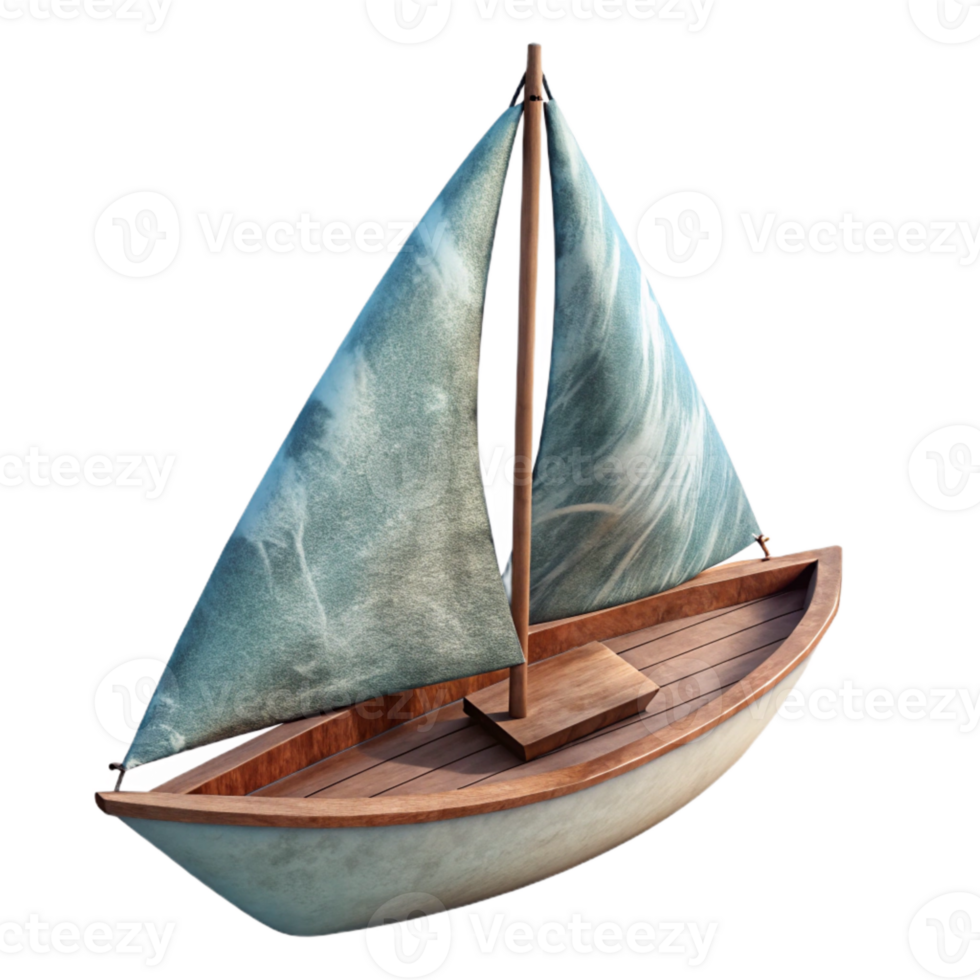 magnificent artistic Sailboat on Water Side View Transparent Background professional png