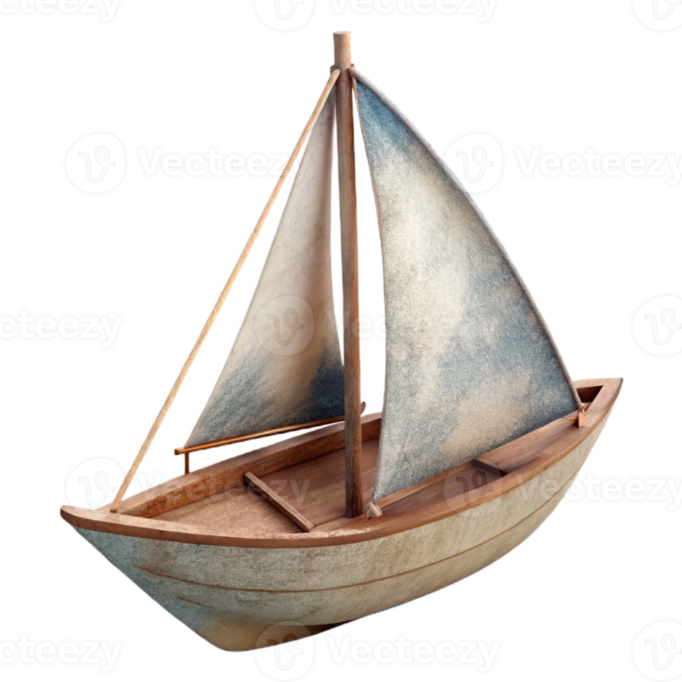 wonderful creative Sailboat Cutout with White Sails Transparent Background high resolution png