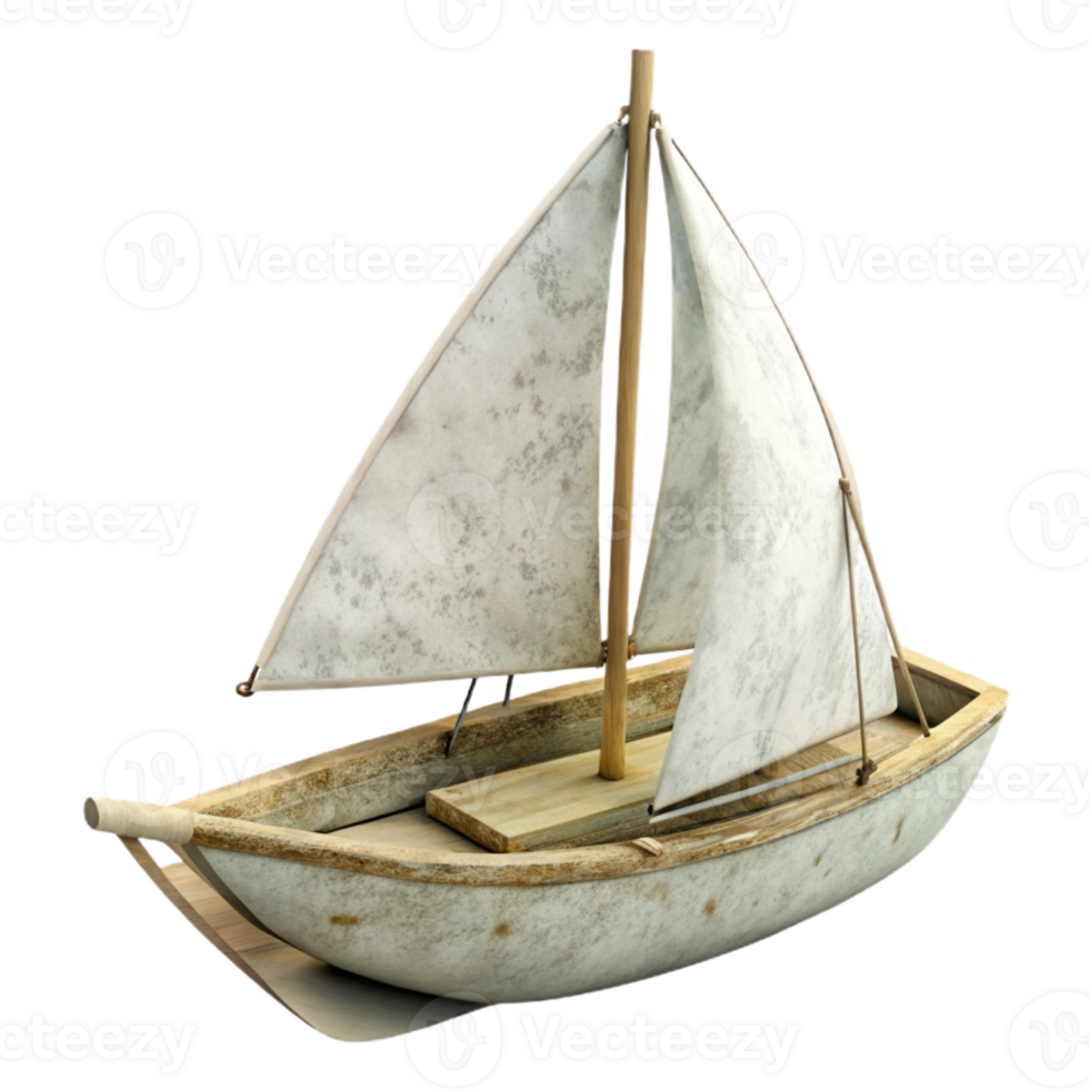 serene abstract Sailing Boat White Sails Cutout Element high quality png