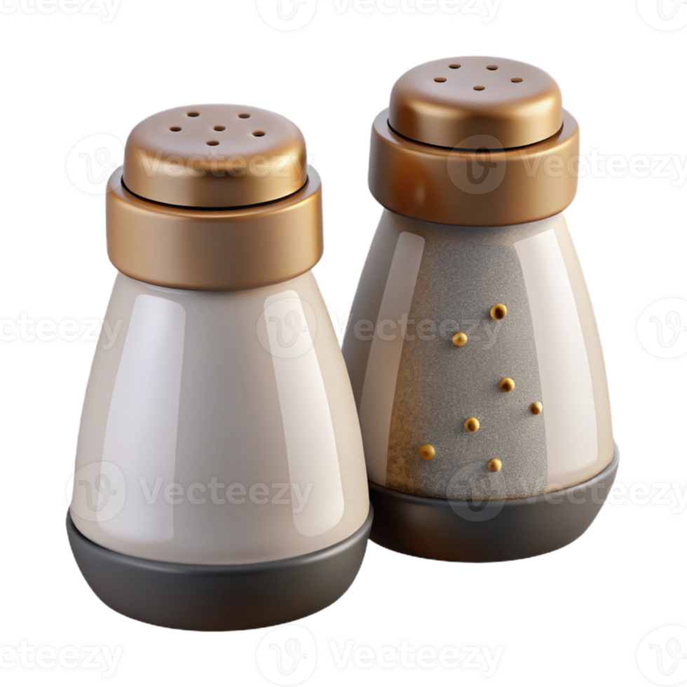 vibrant vintage Salt and Pepper Shakers Cutout Front View premium png