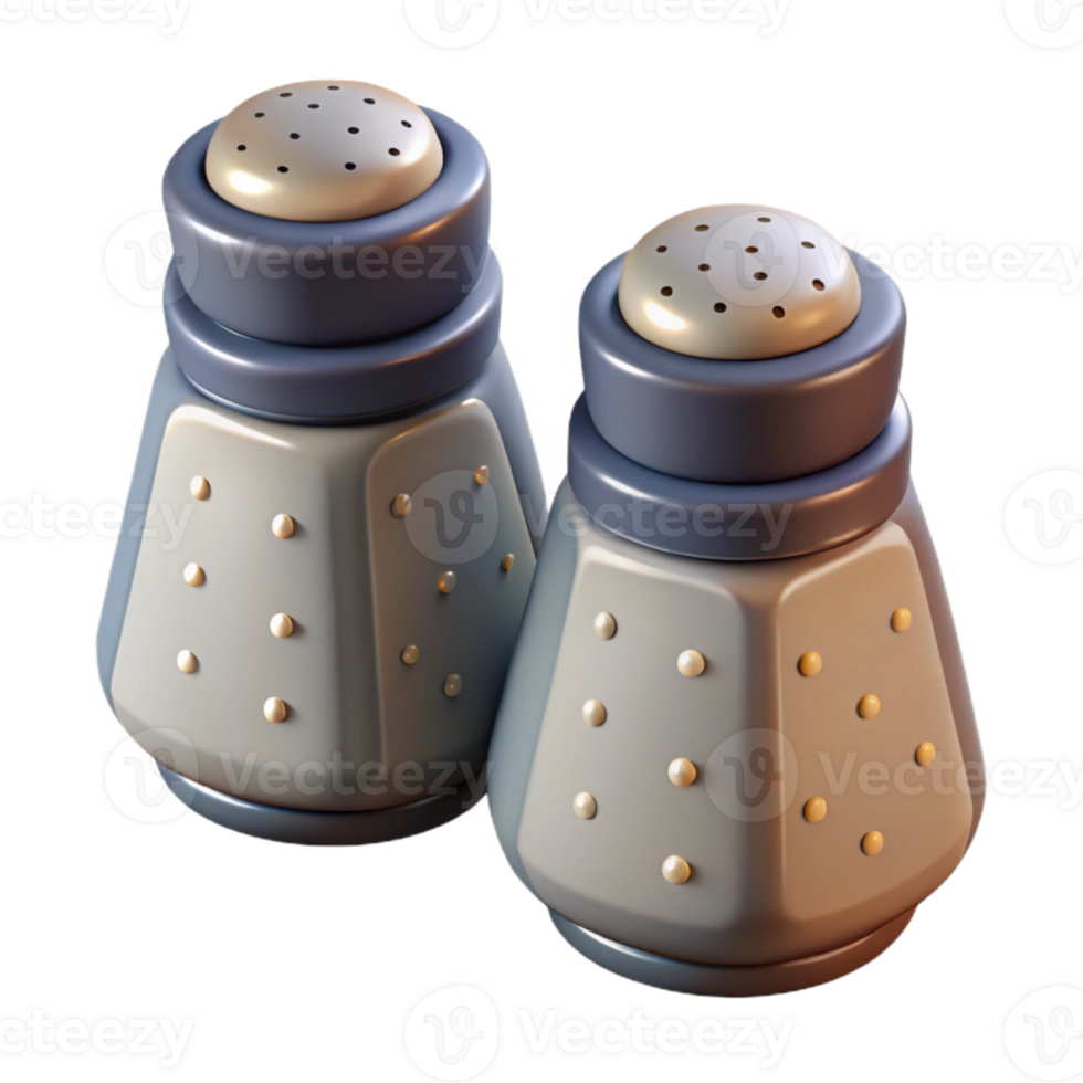 wonderful vintage Salt and Pepper Shakers Cutout Front View detailed png