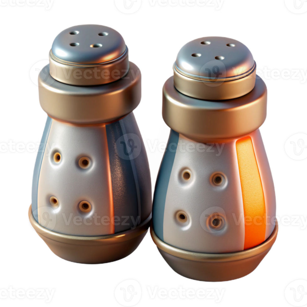 vibrant creative Salt and Pepper Shakers Cutout Front View high quality png