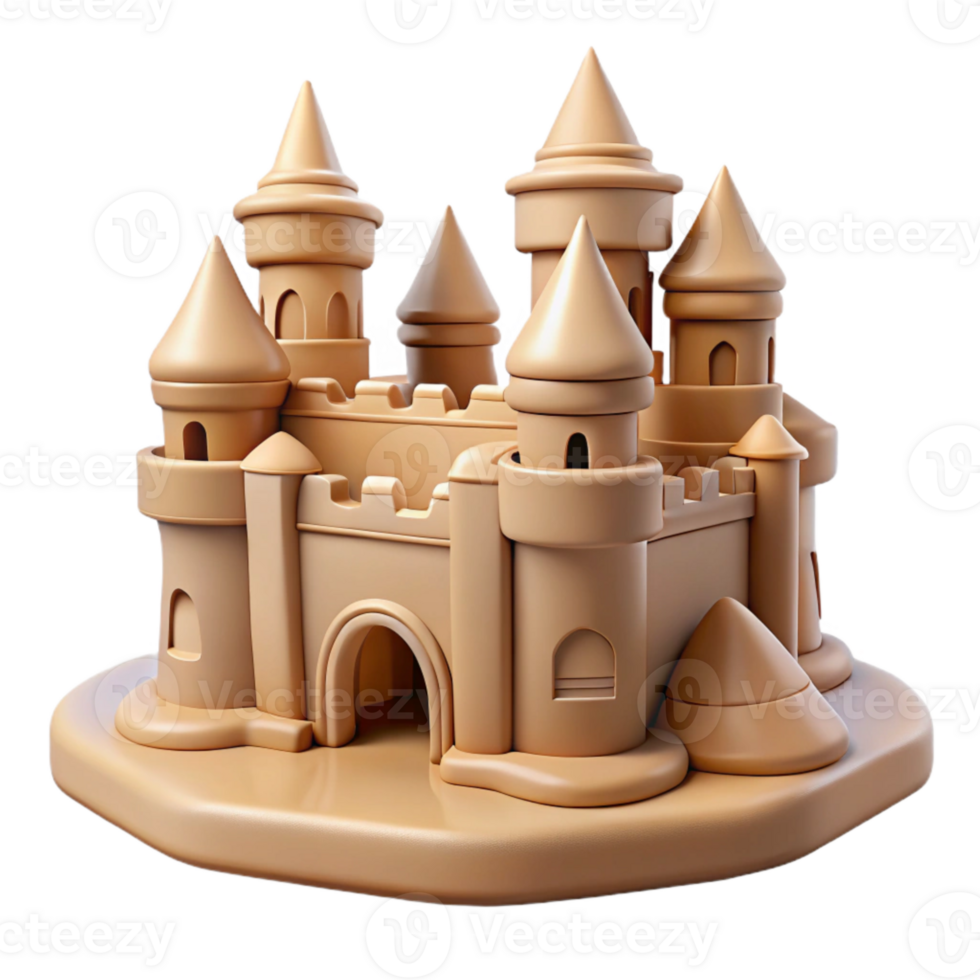 dramatic abstract Sandcastle Detailed Structure Cutout Element exclusive png