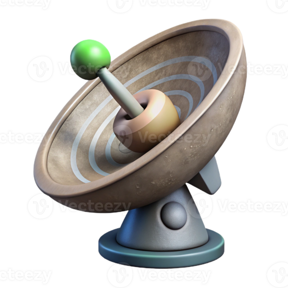 impressive modern Satellite Dish Receiving Signal Isolated Element premium png