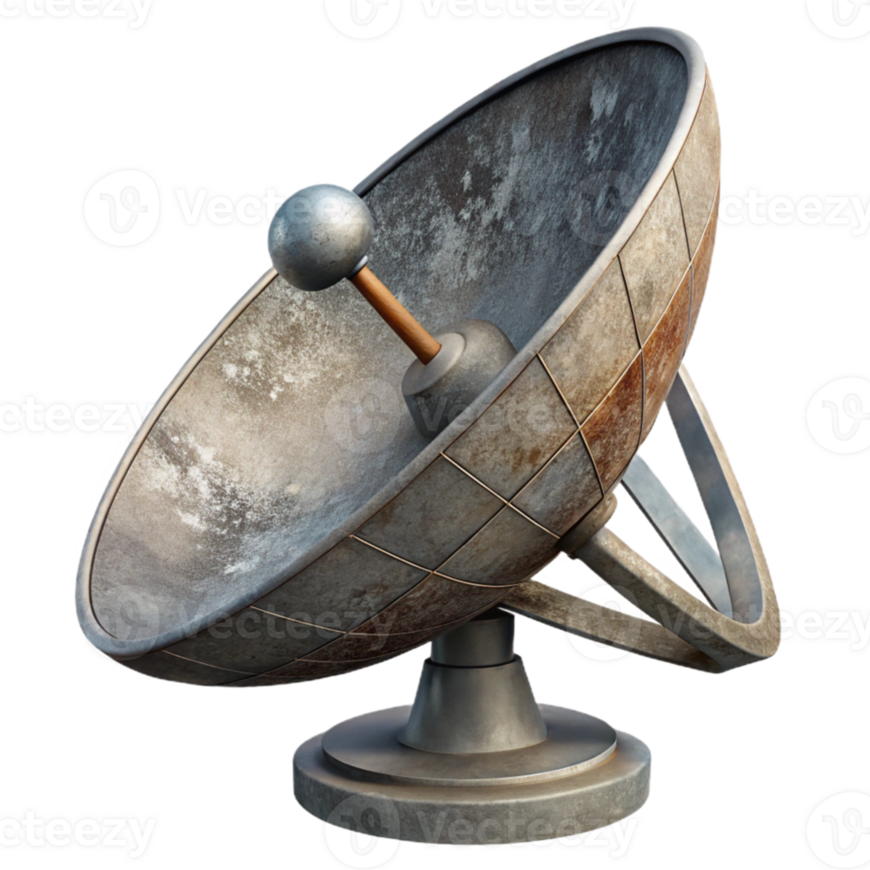 vibrant contemporary Satellite Dish Pointing Upwards Cutout authentic png