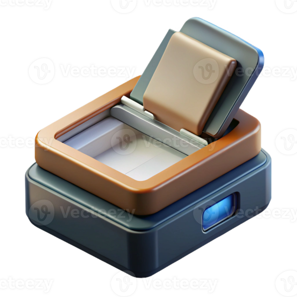impressive traditional Scanner with Document Feeder Top View Isolated Cutout authentic png