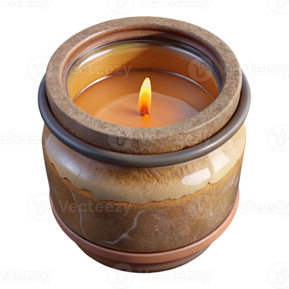 dramatic minimalist Scented Candle Jar Rustic Style Cutout high resolution png