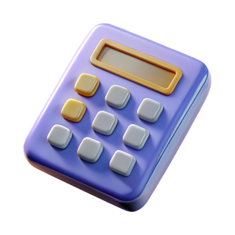 extraordinary classic Scientific Calculator Top View Transparent Background Cutout premium png