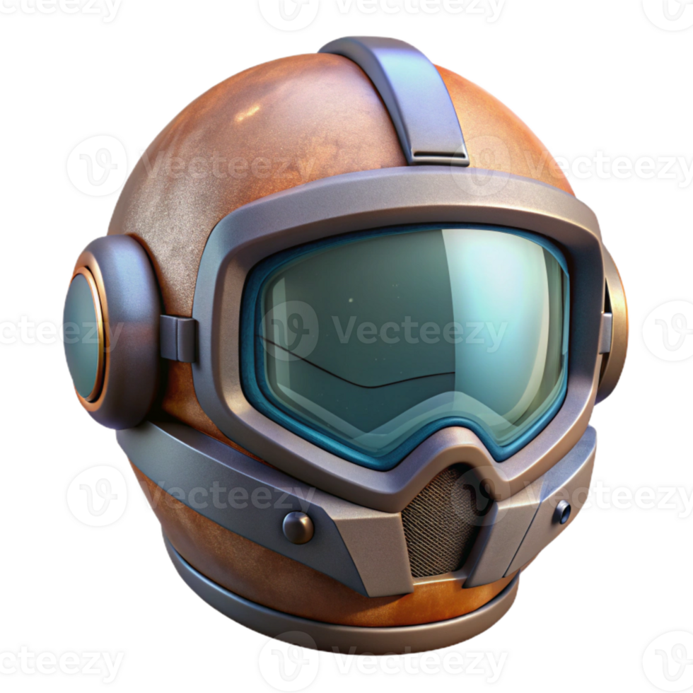 elegant rustic Sci Fi Helmet Front View Cutout with Visor exclusive png