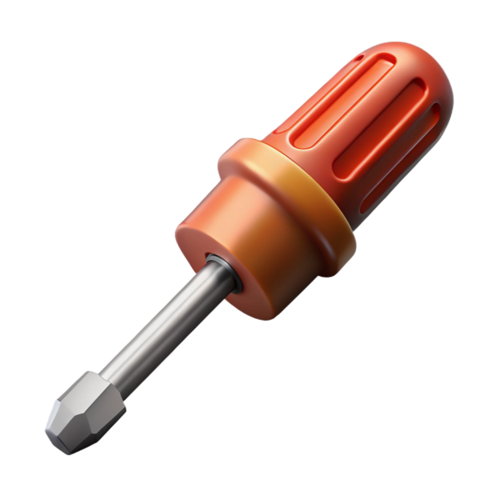 impressive creative Screwdriver Phillips Head Close Up Transparent Background detailed png
