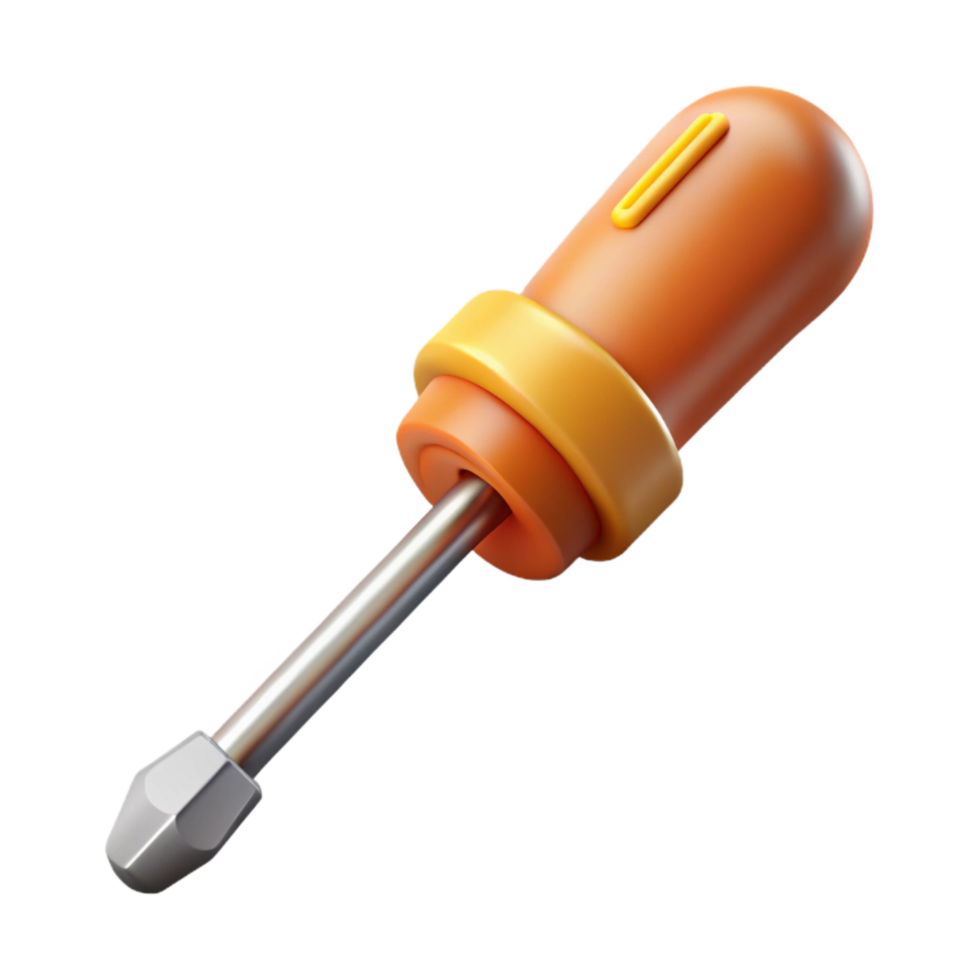 impressive rustic Screwdriver Side View Isolated Element exclusive png