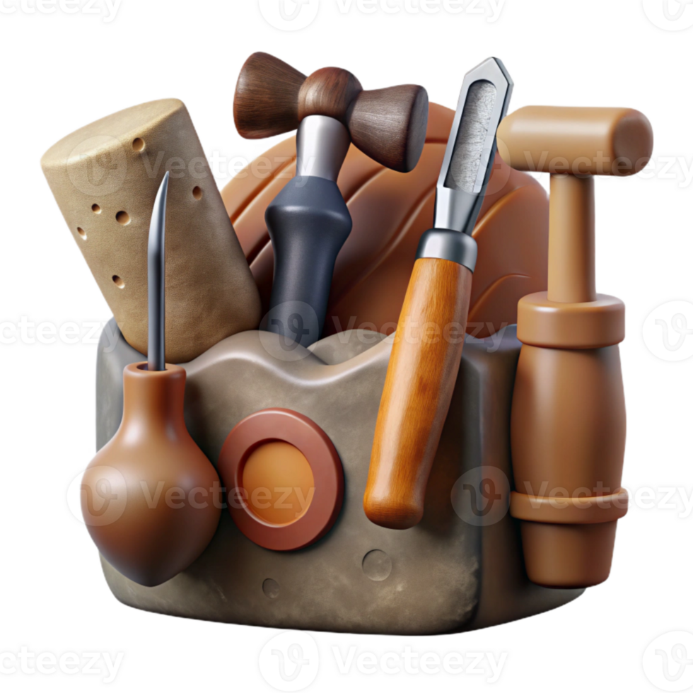 impressive vintage Sculpting Tools Set Cutout high resolution png