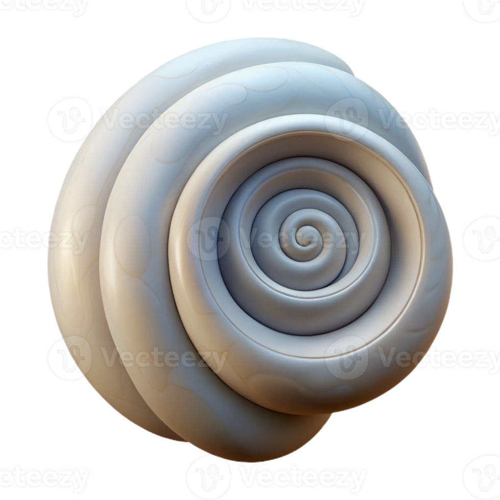 magnificent artistic Seashell Spiral Shape Cutout Element high resolution png