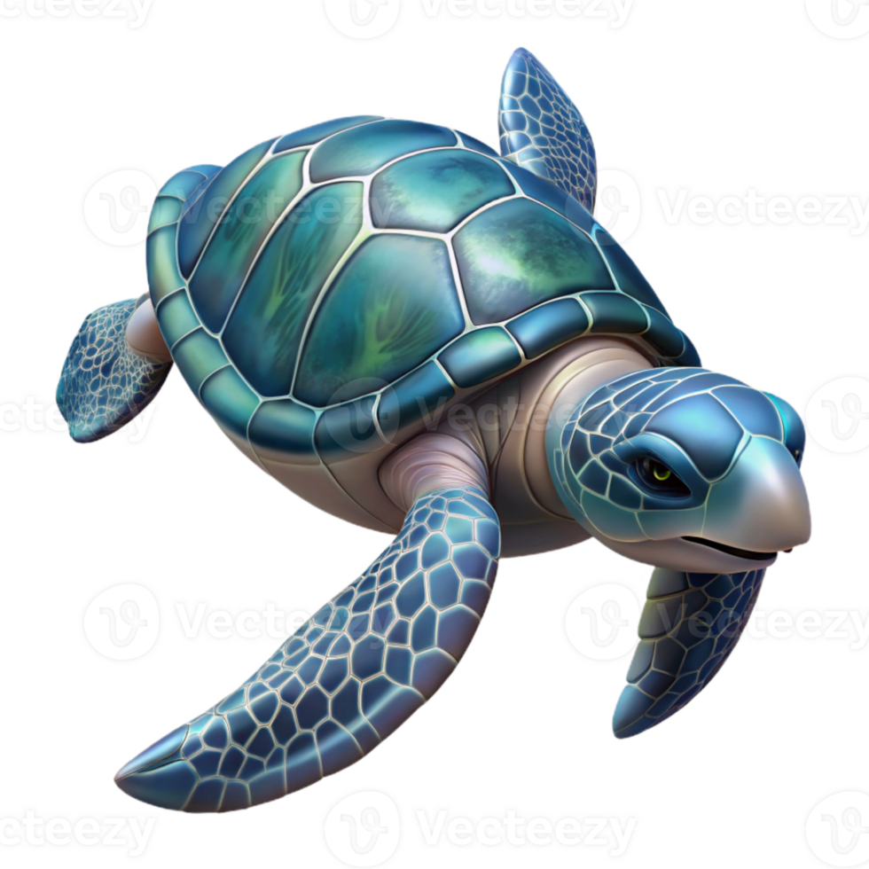 stunning classic Sea Turtle Swimming in Ocean Cutout high resolution png
