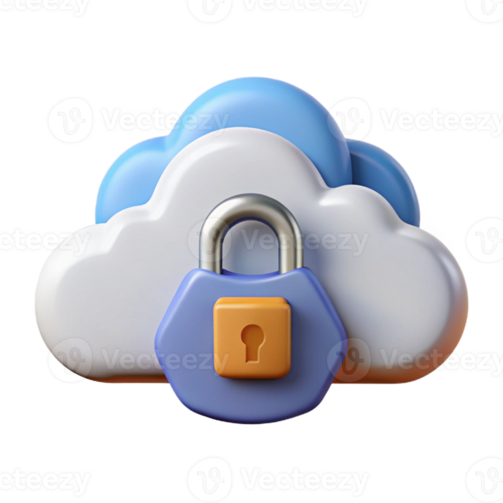 dramatic rustic Secure Cloud Storage Icon Blue Cloud Isolated authentic png