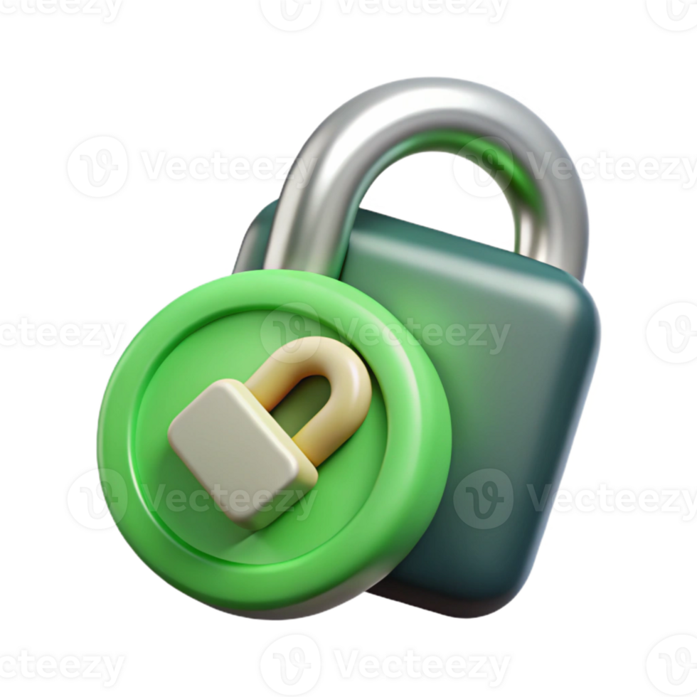 wonderful contemporary Secure Connection Icon with Green Link Cutout detailed png