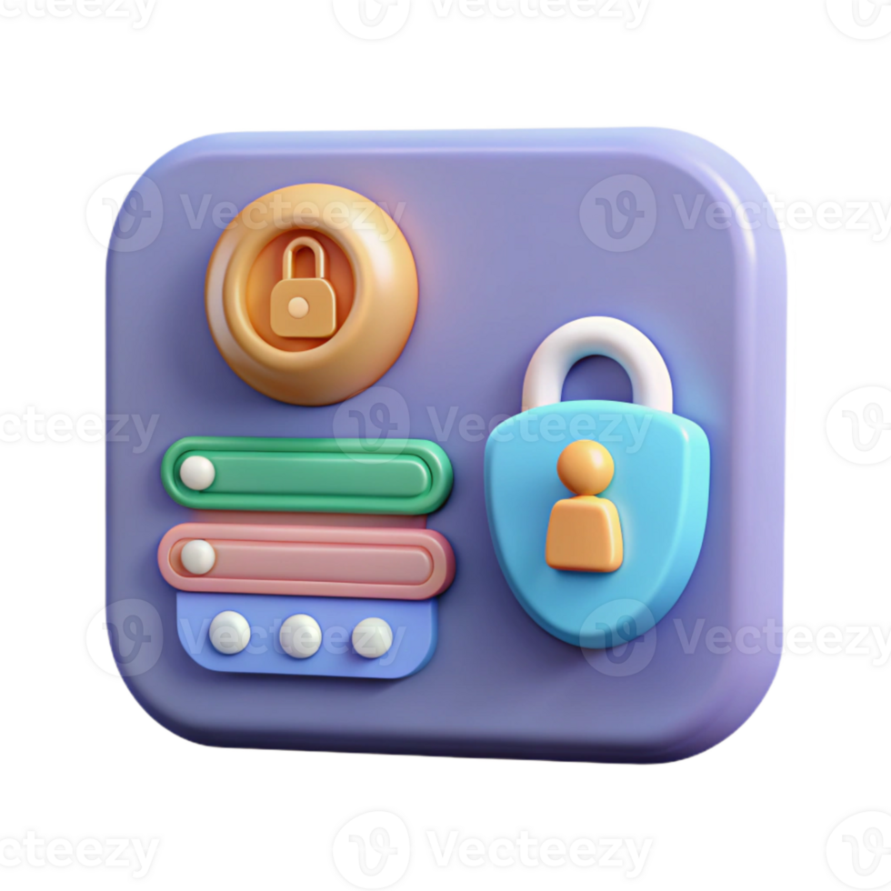 impressive contemporary Secure Login Screen with Username and Password Isolated Element png