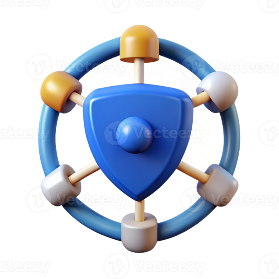wonderful abstract Secure Network Connection Icon Blue Cables Isolated exclusive png