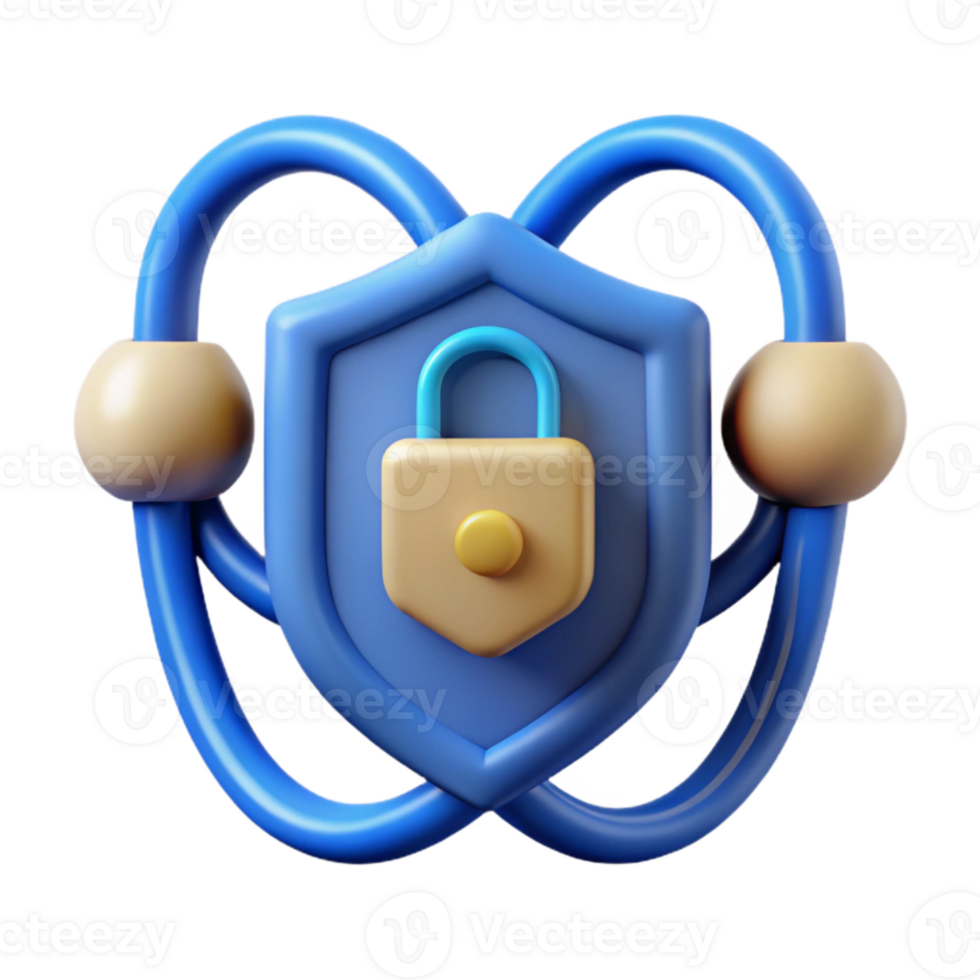 magnificent abstract Secure Network Connection Icon Blue Cables Isolated png
