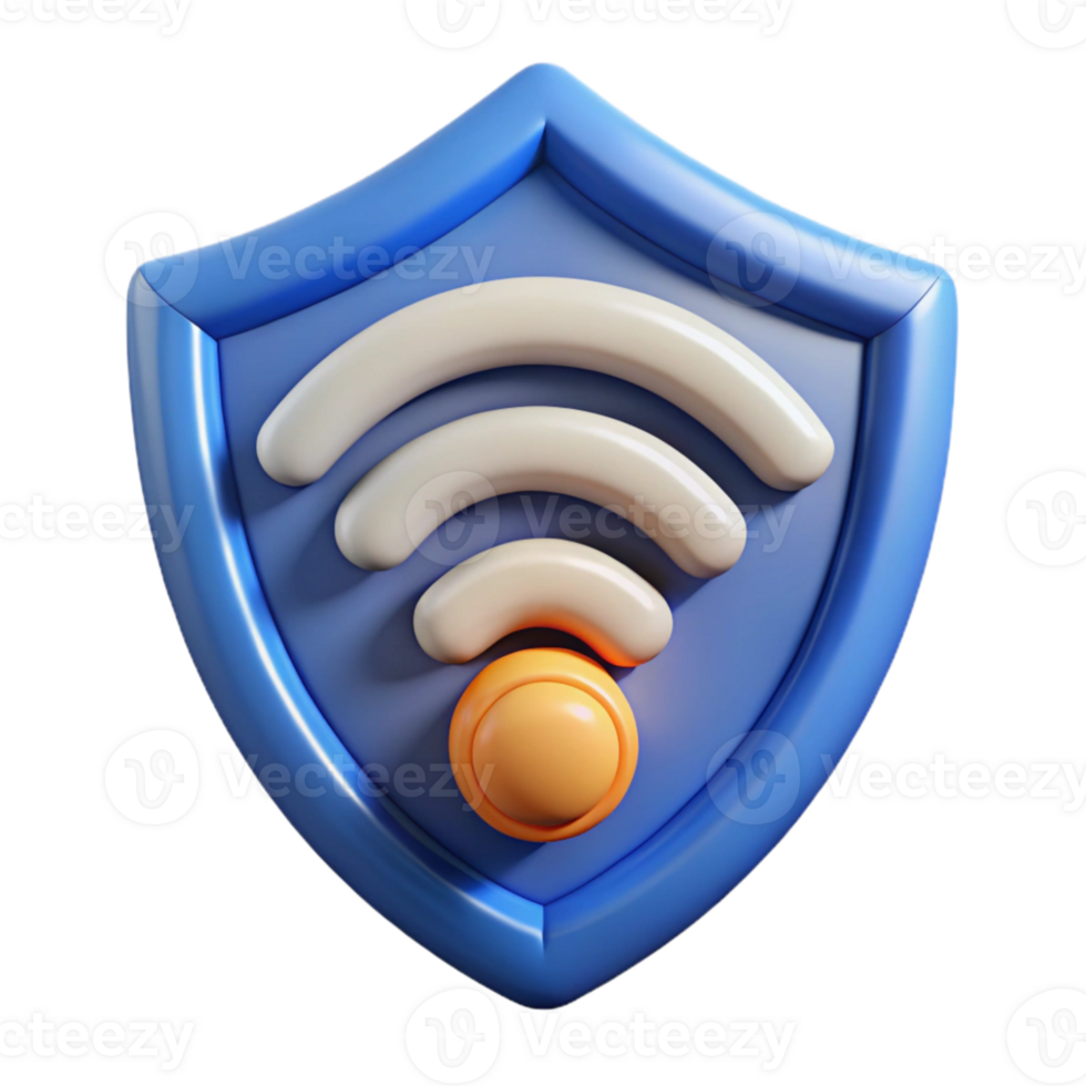 beautiful contemporary Secure Wireless Network Icon with Wi-fi Symbol and Lock Isolated on White original png