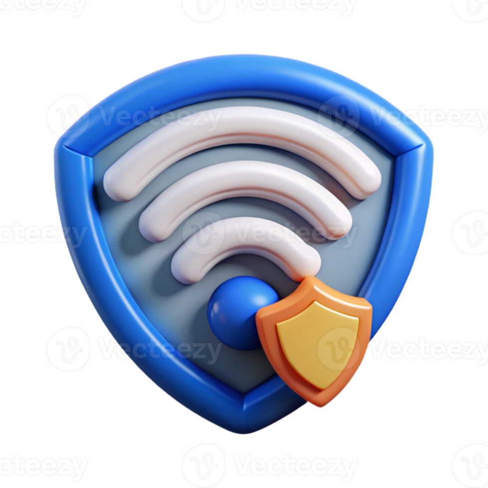 magnificent minimalist Secure Wireless Network Icon with Wi-fi Symbol and Lock Isolated on White exclusive png