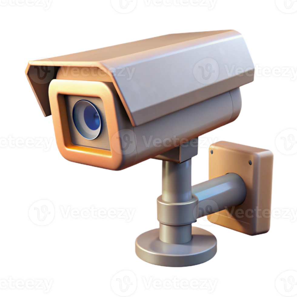vibrant creative Security Camera Street Corner Transparent Background premium png