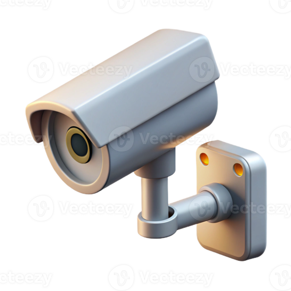 stunning traditional Security Camera Wall Mounted Angled View Transparent Background genuine png