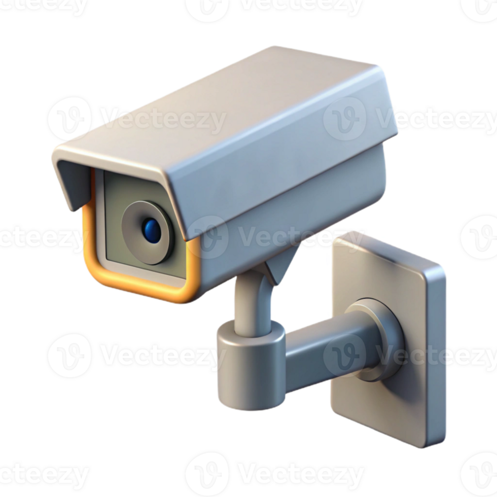 extraordinary creative Security Camera Wall Mounted Angled View Transparent Background premium png