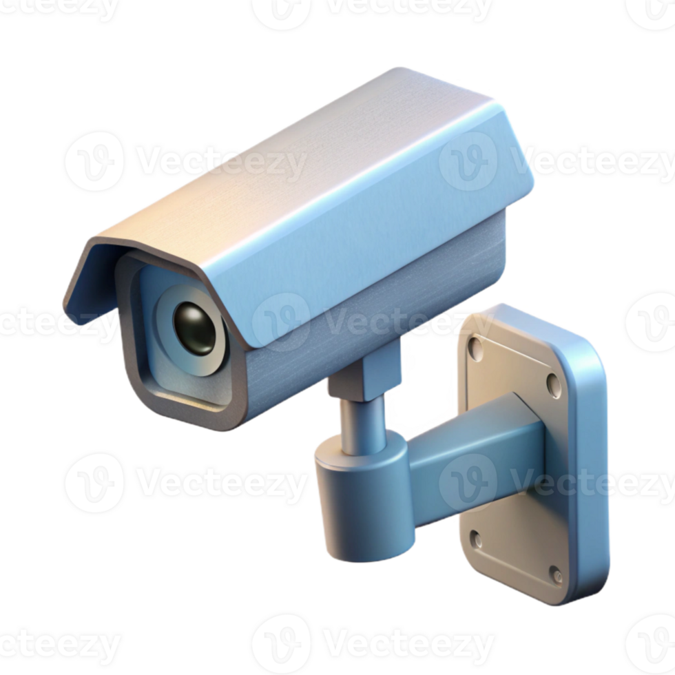dramatic vintage Security Camera Wall Mounted Angled View Transparent Background high quality png
