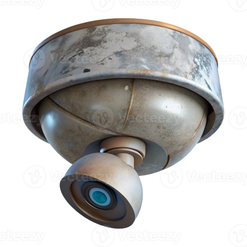 impressive contemporary Security Camera Ceiling Mounted Angled View Transparent Background png