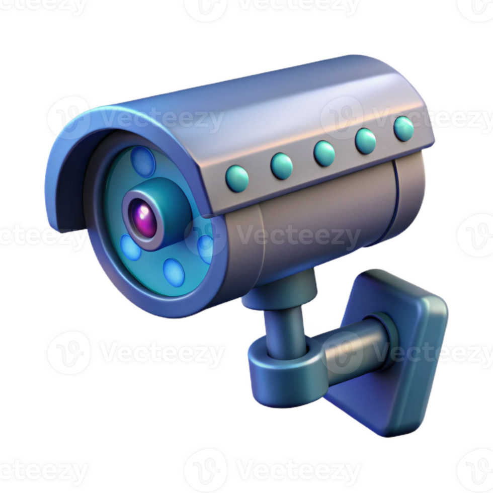 impressive modern Security Camera with Night Vision Transparent Background professional png
