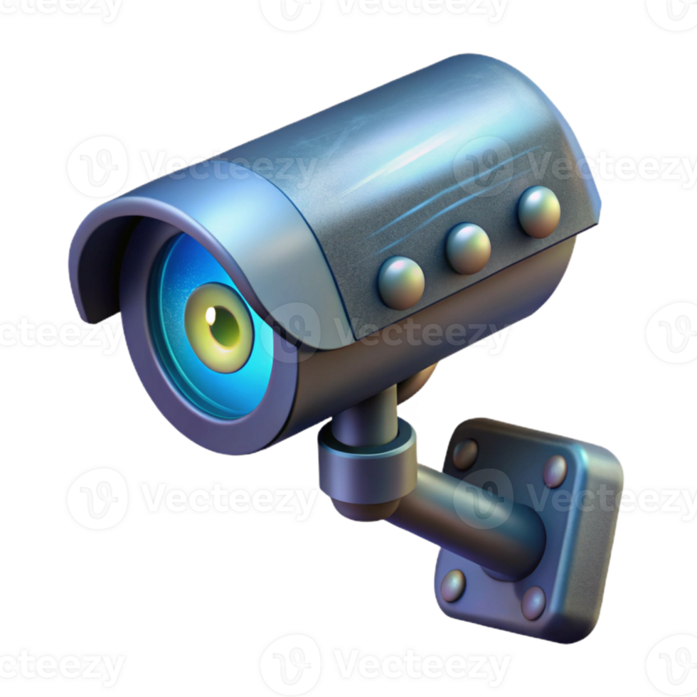 beautiful artistic Security Camera with Night Vision Transparent Background high resolution png
