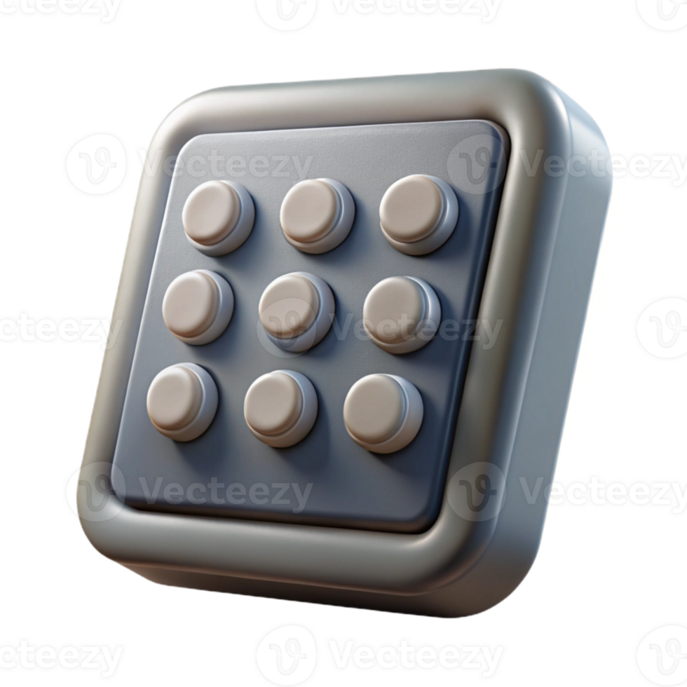 magnificent minimalist Security System Keypad Numeric Buttons Isolated exclusive png
