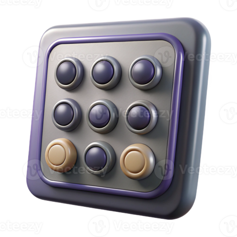 beautiful modern Security System Panel Keypad Buttons Isolated professional png