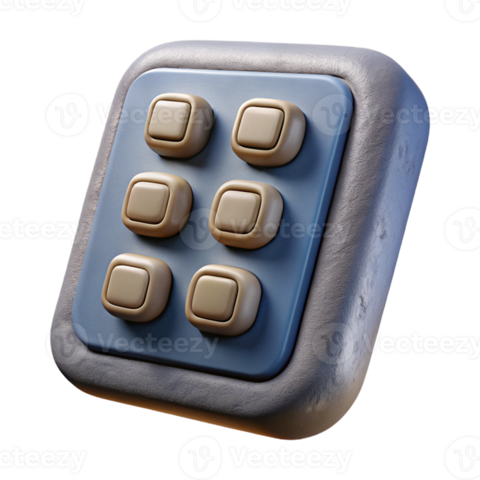 serene creative Security System Keypad Numeric Buttons Isolated original png