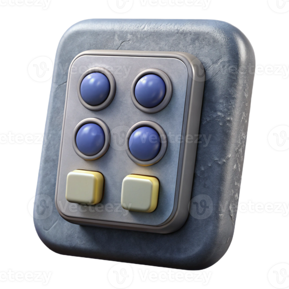 magnificent rustic Security System Panel Keypad Buttons Isolated detailed png