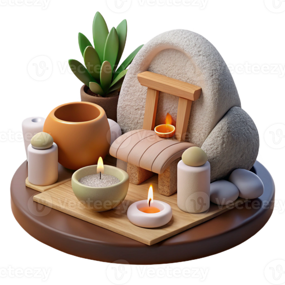 vibrant modern Self Care Time Relaxation Ritual Isolated genuine png