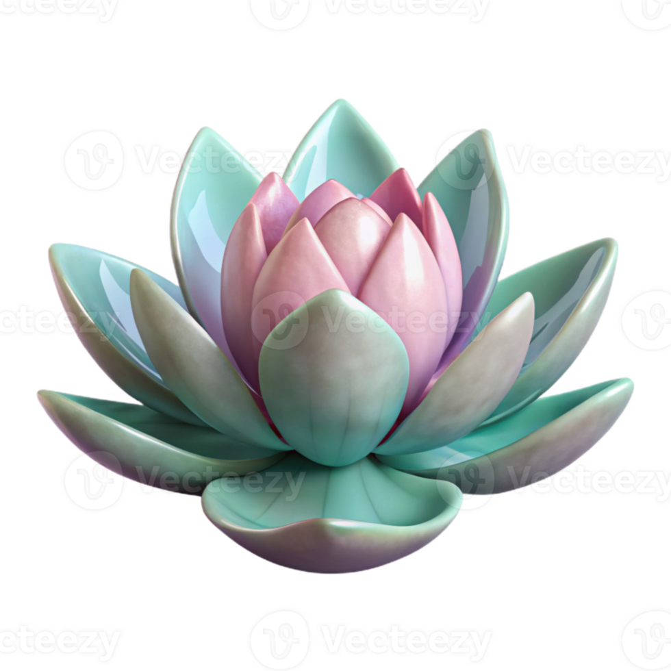 beautiful abstract Serene Lotus Flower Watercolor with Transparent Background authentic png