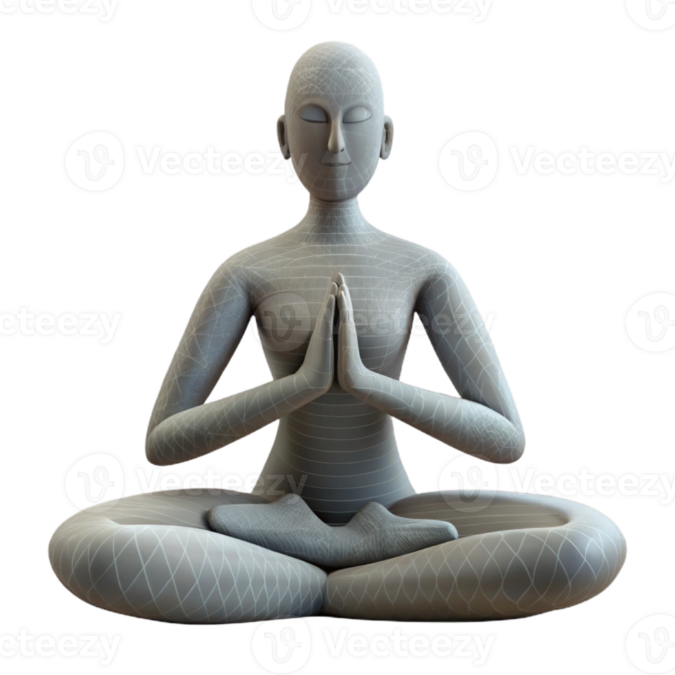 magnificent artistic Serene Yoga Pose Silhouette Cutout Transparent Background png