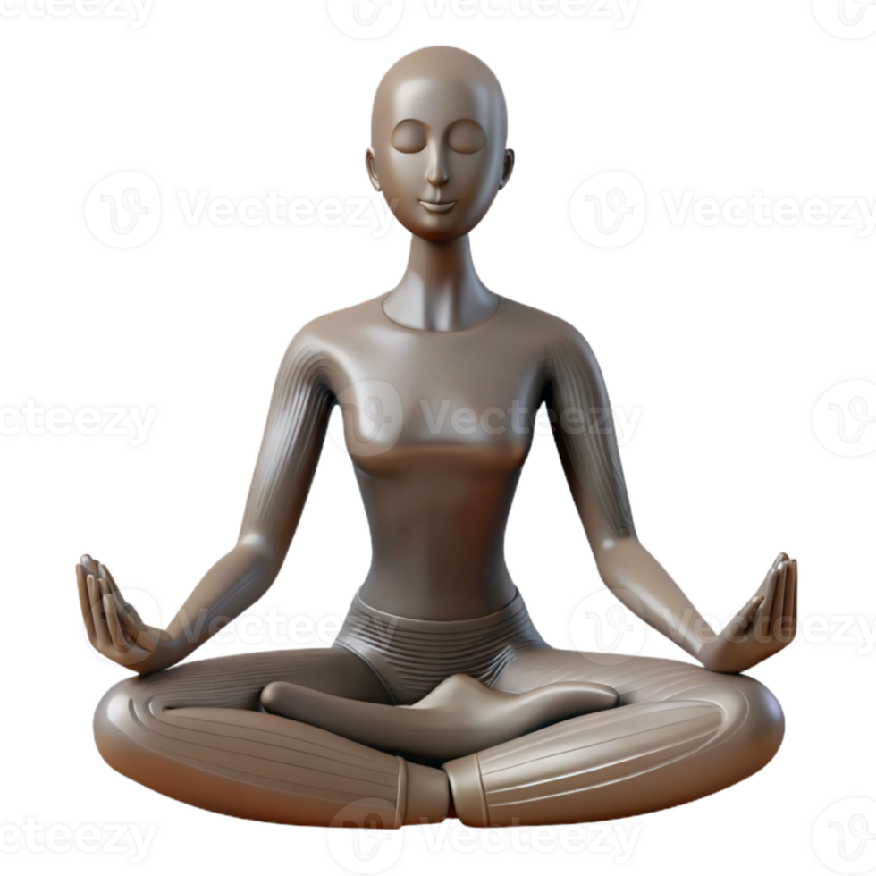 beautiful creative Serene Yoga Pose Silhouette Cutout Transparent Background original png