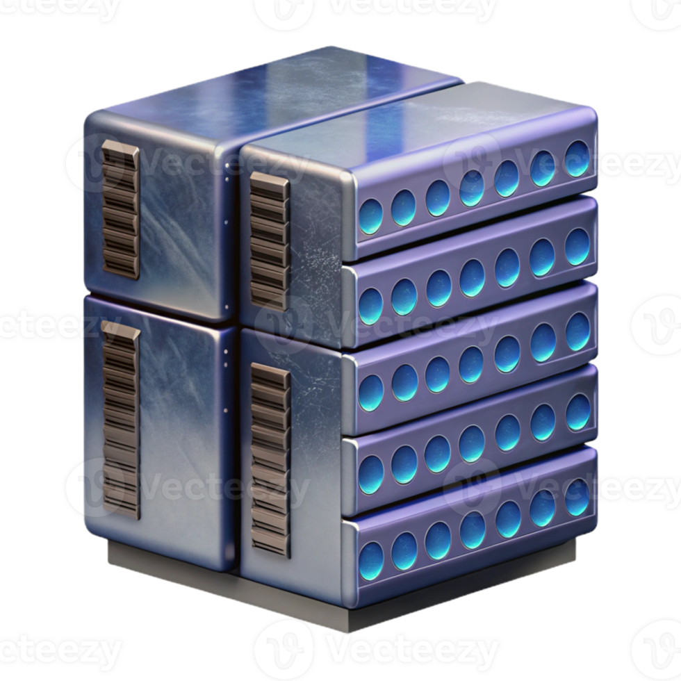 impressive modern Server Rack with Servers Transparent Background premium png