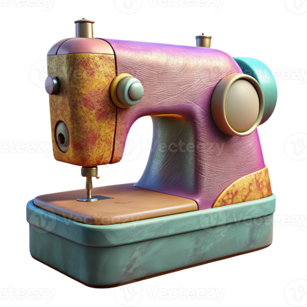 magnificent artistic Sewing Machine Side View Transparent Background professional png