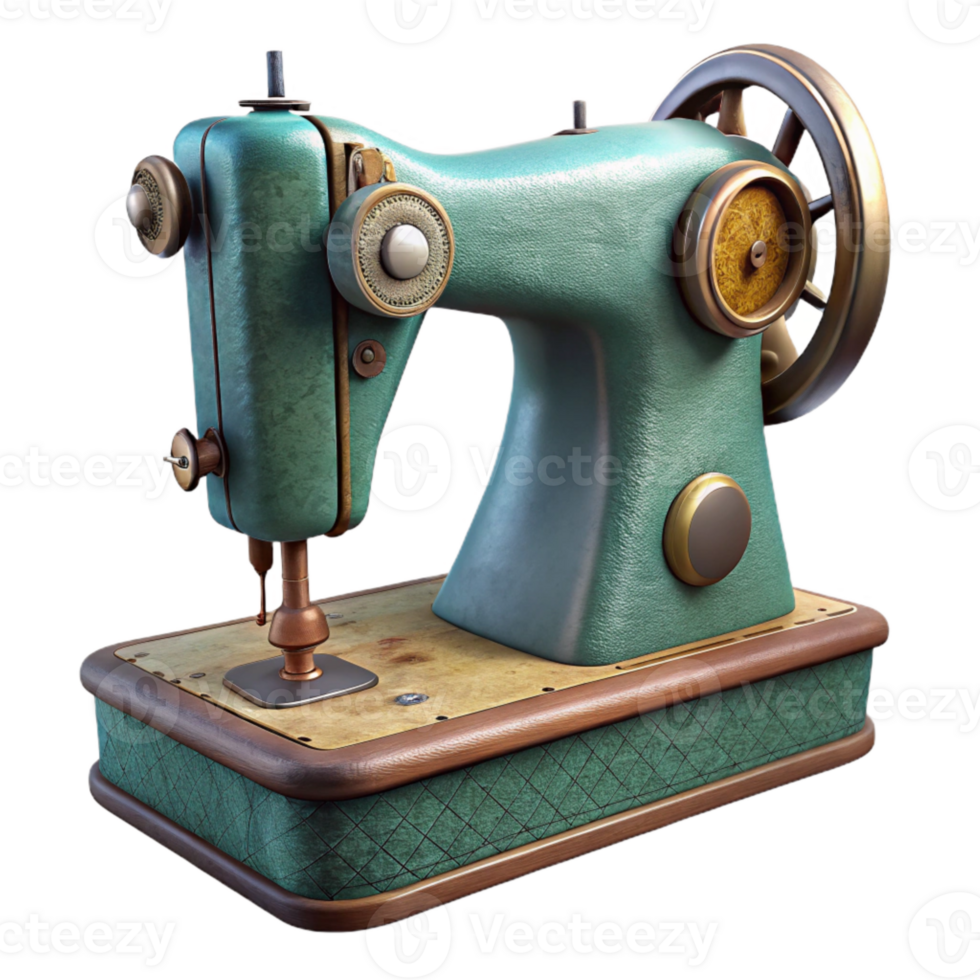 extraordinary abstract Sewing Machine Vintage Style Side View Cutout Transparent Background exclusive png